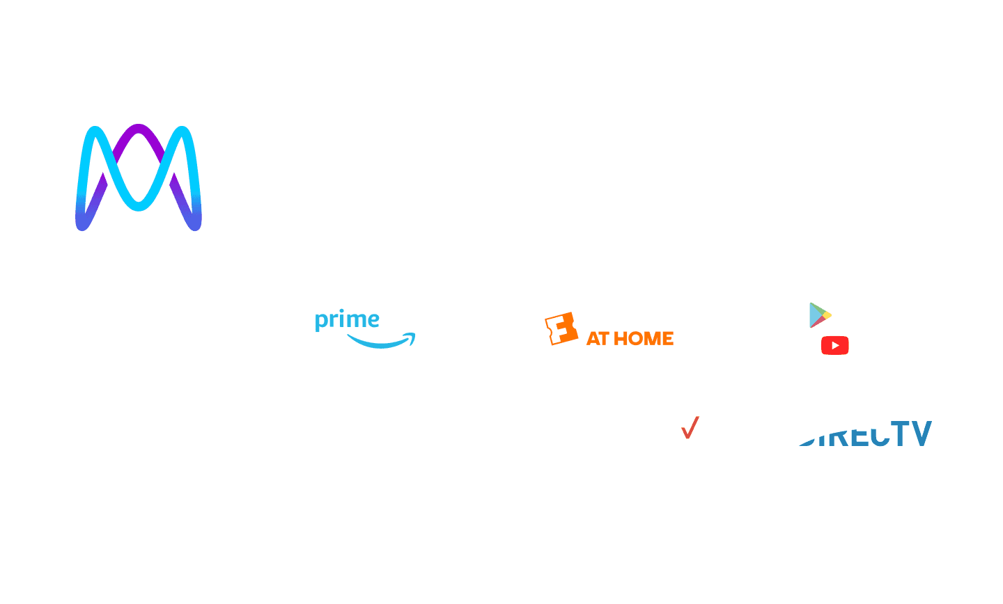 Movies Anywhere logo with participating digital retailers Apple TV, Prime Video, Fandango at Home, Google Play/YouTube, Microsoft Movies & TV, Xfinity,  Verizon Fios TV, DIRECTV.