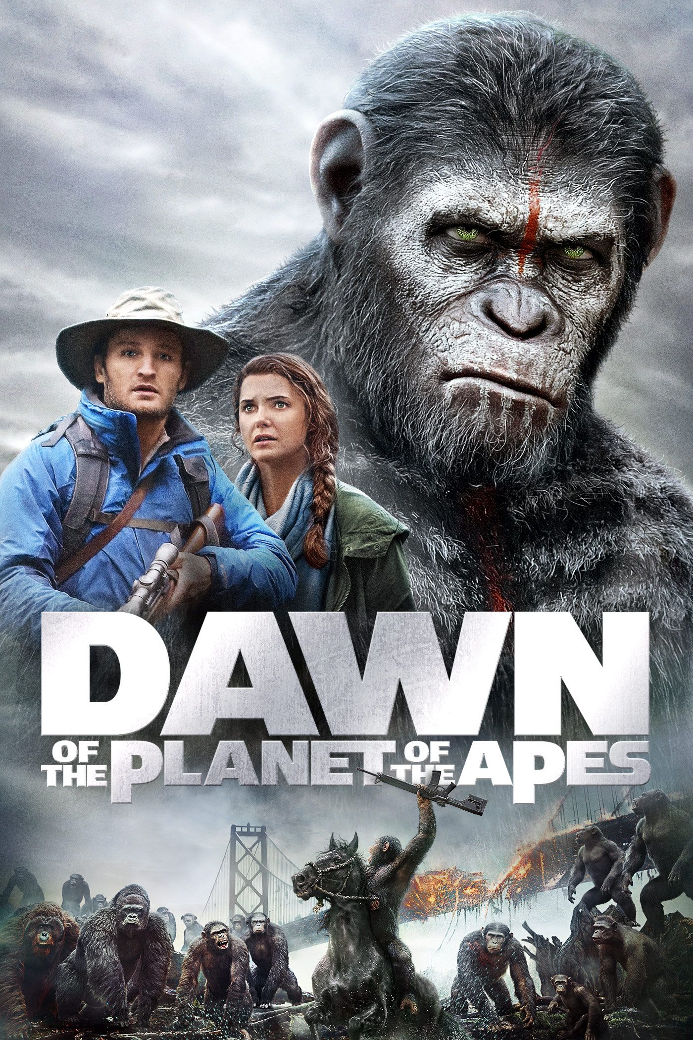 Dawn of the Planet of the Apes (2014) English + Hindi Bluray 1080p | 720p | 480p