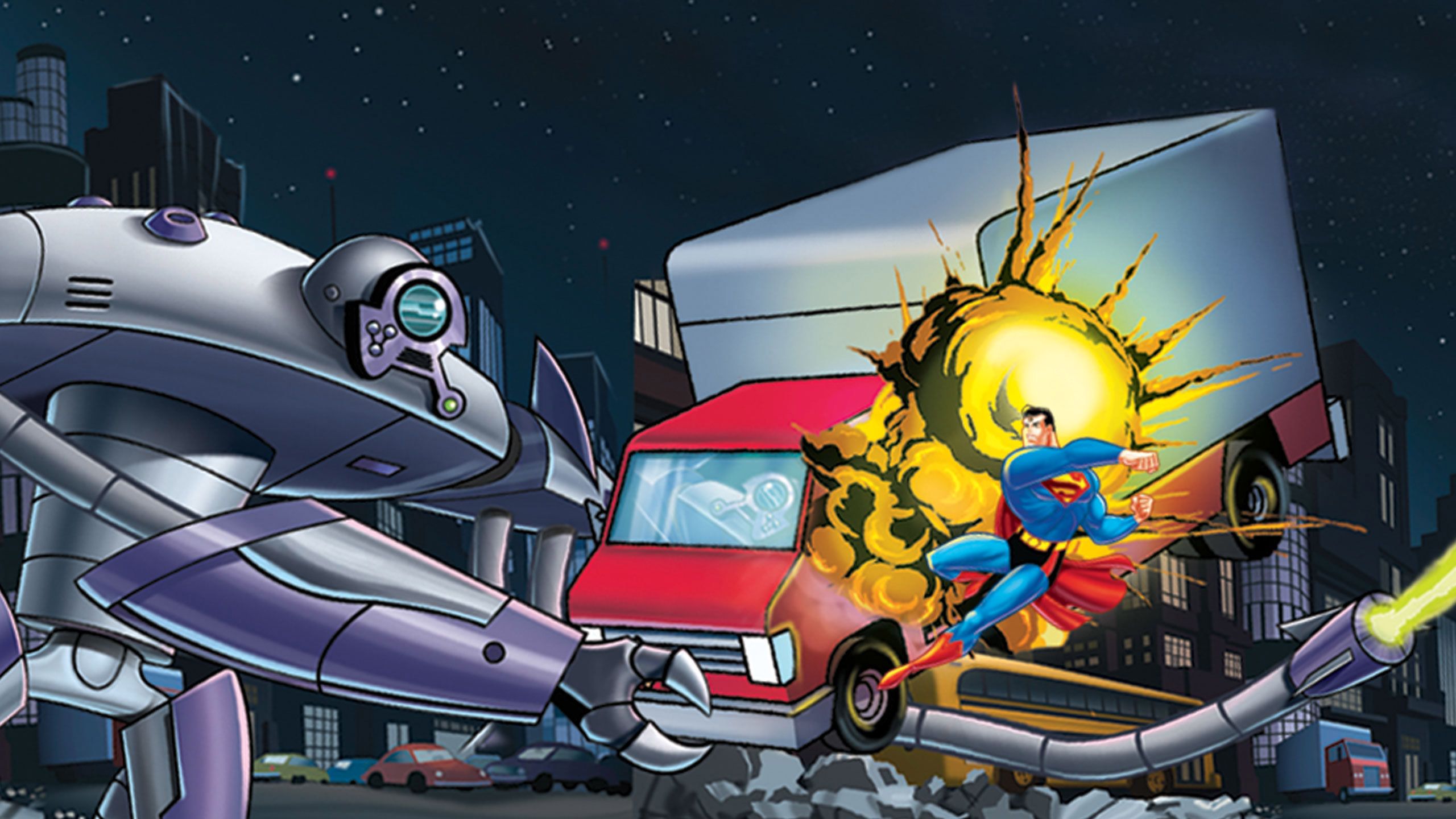superman brainiac attacks poster