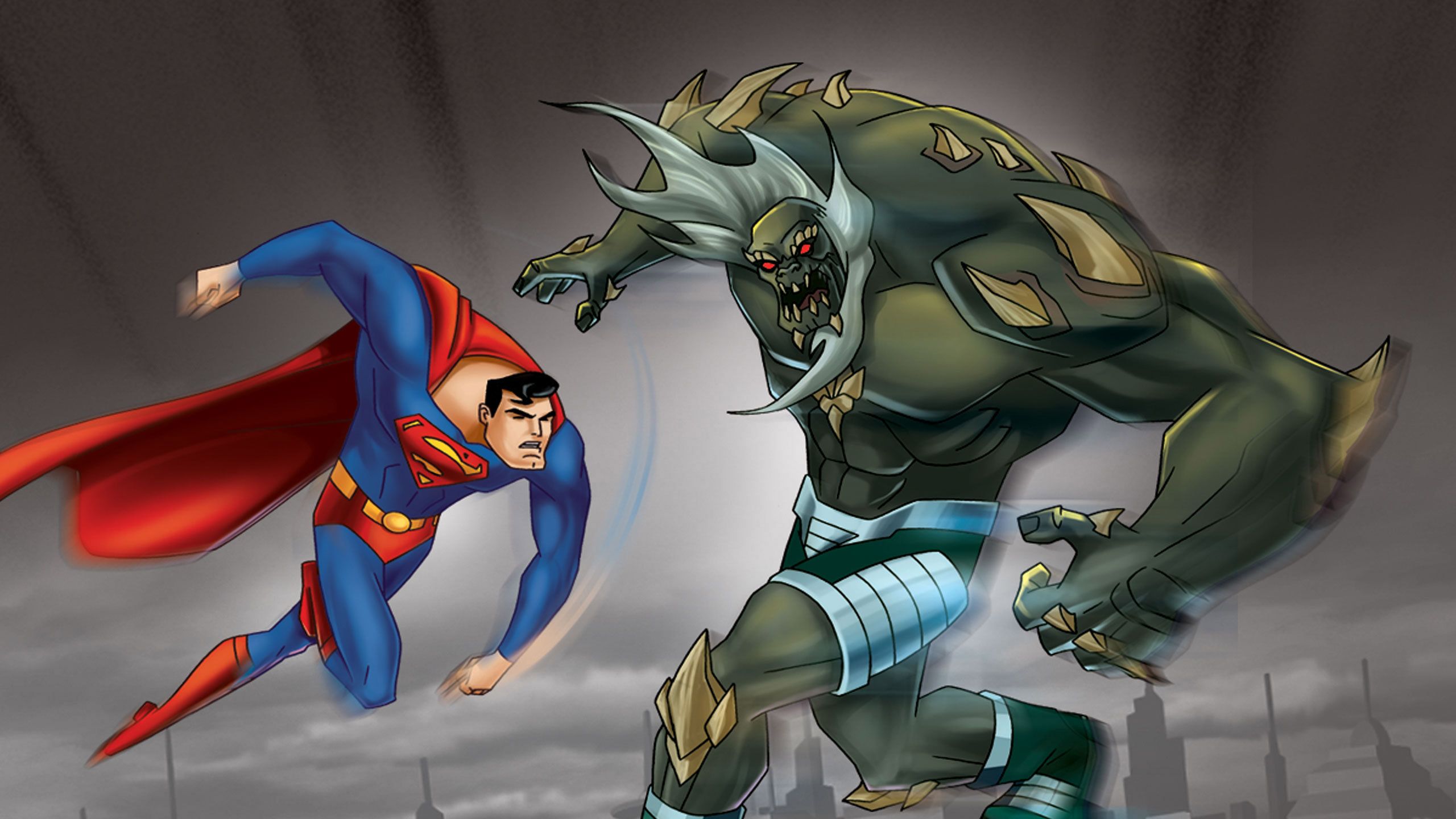 Супермен против человека паука пародия. Супермен против Думсдея. Супермен Думсдей 2007.