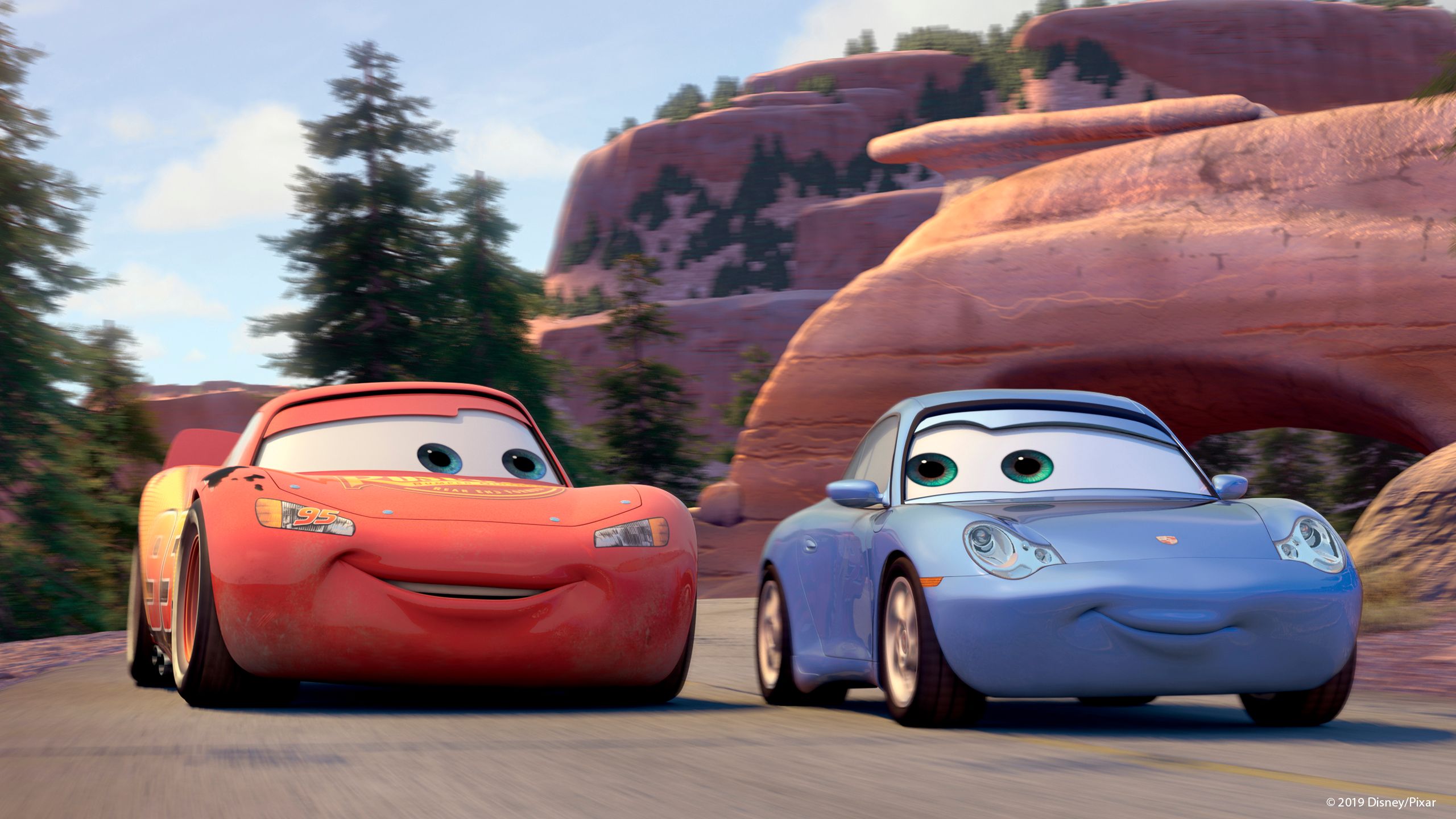 cars movie mcqueen and sally